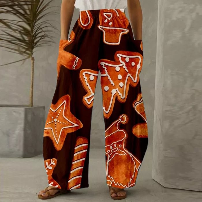 Christmas Tree Printed Pants
