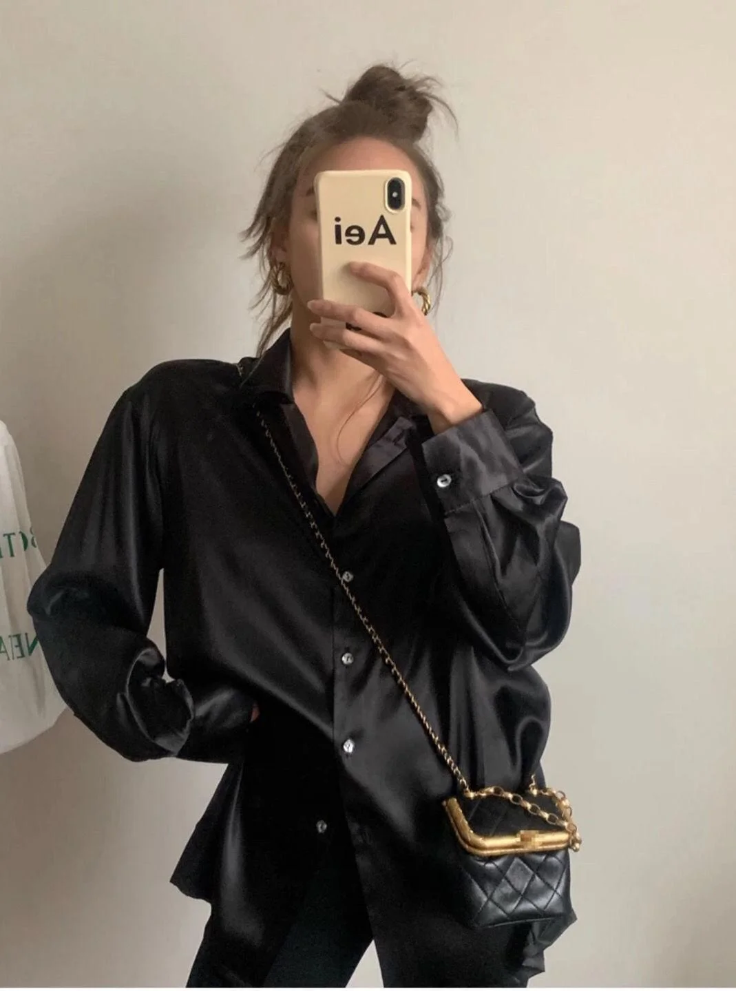 2021 New Spring Summer Casual Blouse Women Fashion Long Sleeve Tops Vintage Femme V Neck Shirts Elegant Sexy Silk Blouse Lu1879