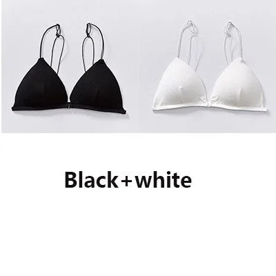 Sexy women's seamless front closed bra bra wireless push-ups bra backless comfortable soft underwear bra...