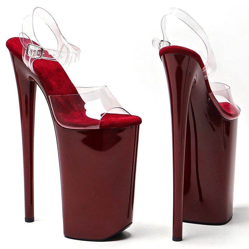 VCshoes 26CM/10inches PVC Upper Platform And Heel Exotic High Heel Platform Pole Dance Sandals Shoes