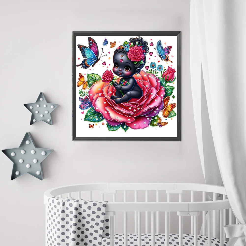 Diamond Painting - Partial Special Shaped Drill - Rose Child(Canvas|30*30cm)