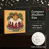 (25x25cm)DIY Pearl Painting Xmas Framed Handmade Pearl Material Art Kit Living Room Decor