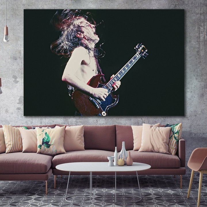 Angus Young Live Show Canvas Wall Art