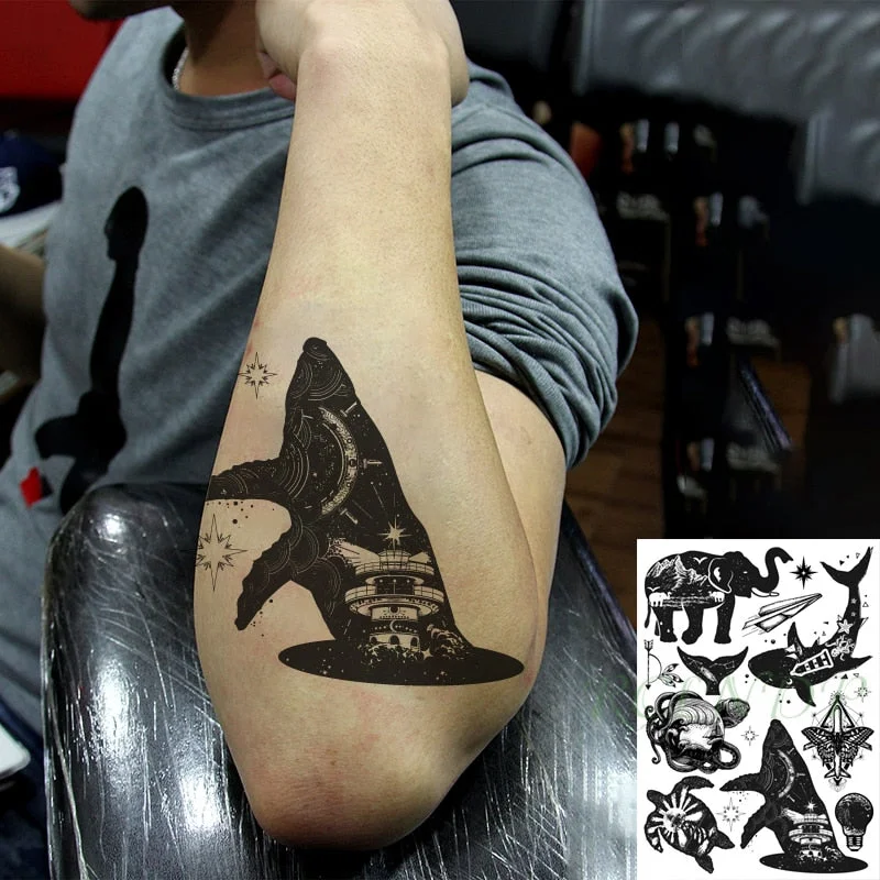 Waterproof Temporary Tattoo Sticker sexy on body back big crown tatto stickers flash tatoo fake tattoos for women men