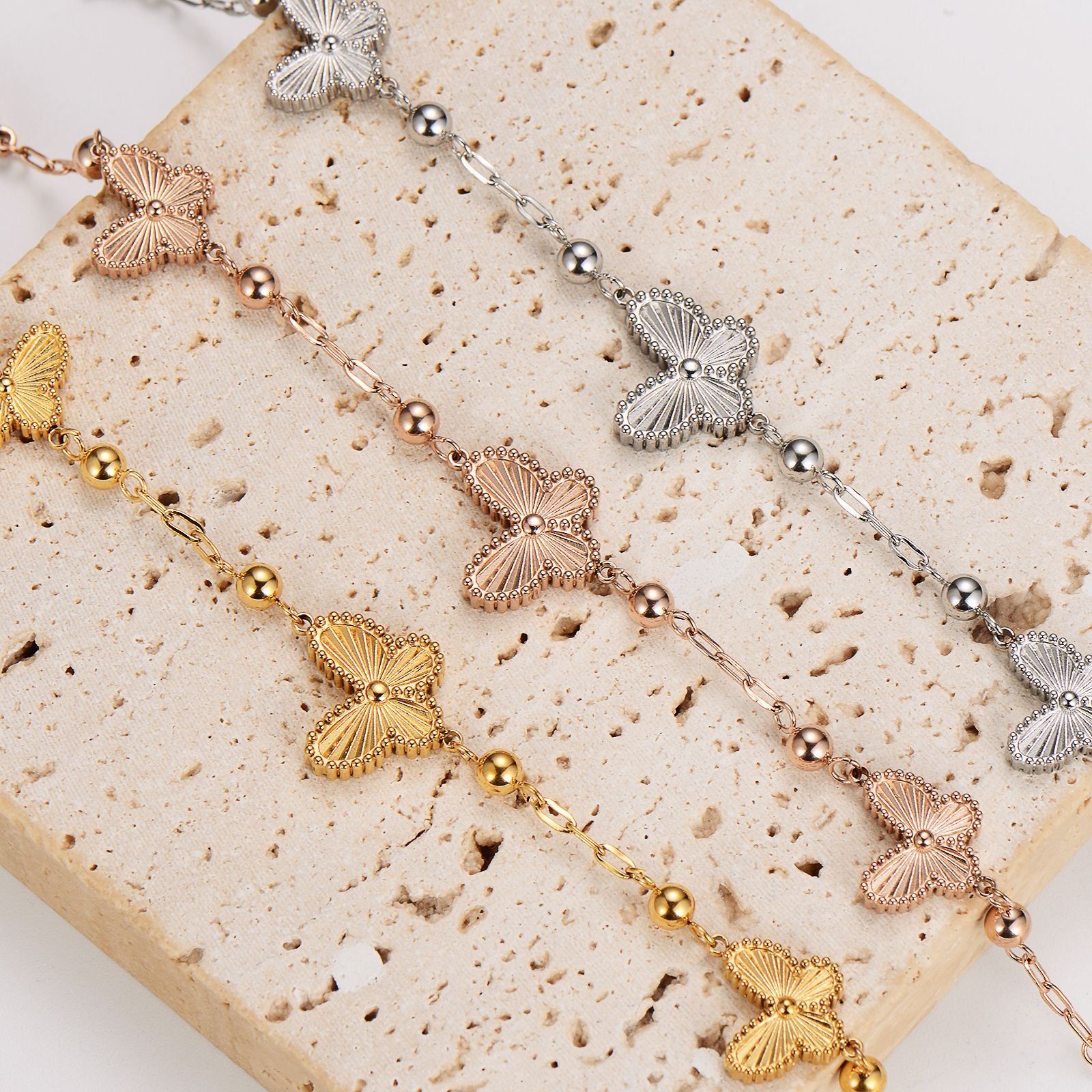 Aml Stainless Steel Three-Dimensional Butterfly Bracelet For Women Versatile Beautiful Fashionable Exquisite Jewelry Gift Bracelet For Girlfriend