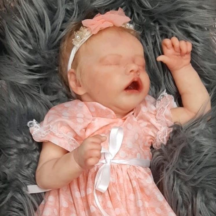 Reborn 17" Angel Truly Silicone Asleep Baby Girl Doll, Realistic Handmade Gift 2023 -Creativegiftss® - [product_tag] Creativegiftss®