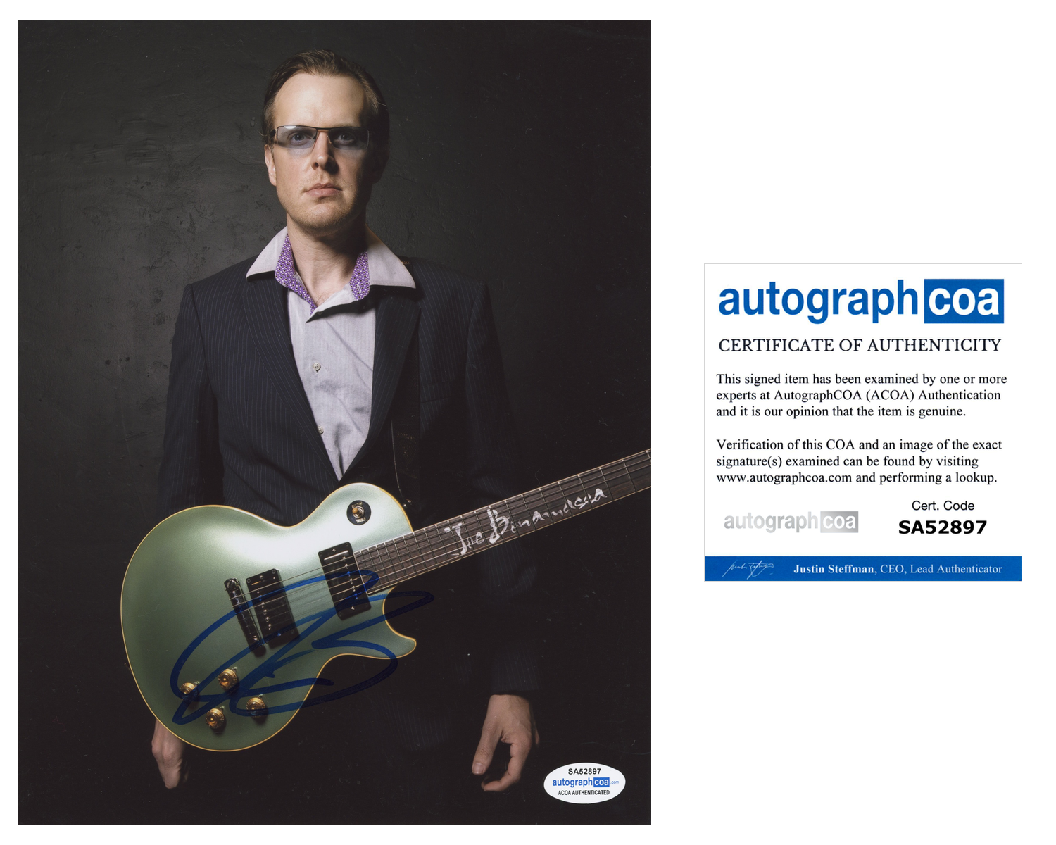 Joe Bonamassa Signed Autographed 8x10 Photo Poster painting Blues Rock Guitarist COA ACOA