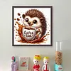 Coffee Hedgehog-11CT Stamped Cross Stitch 40*40cm/15.75*15.75in tapestrymarket