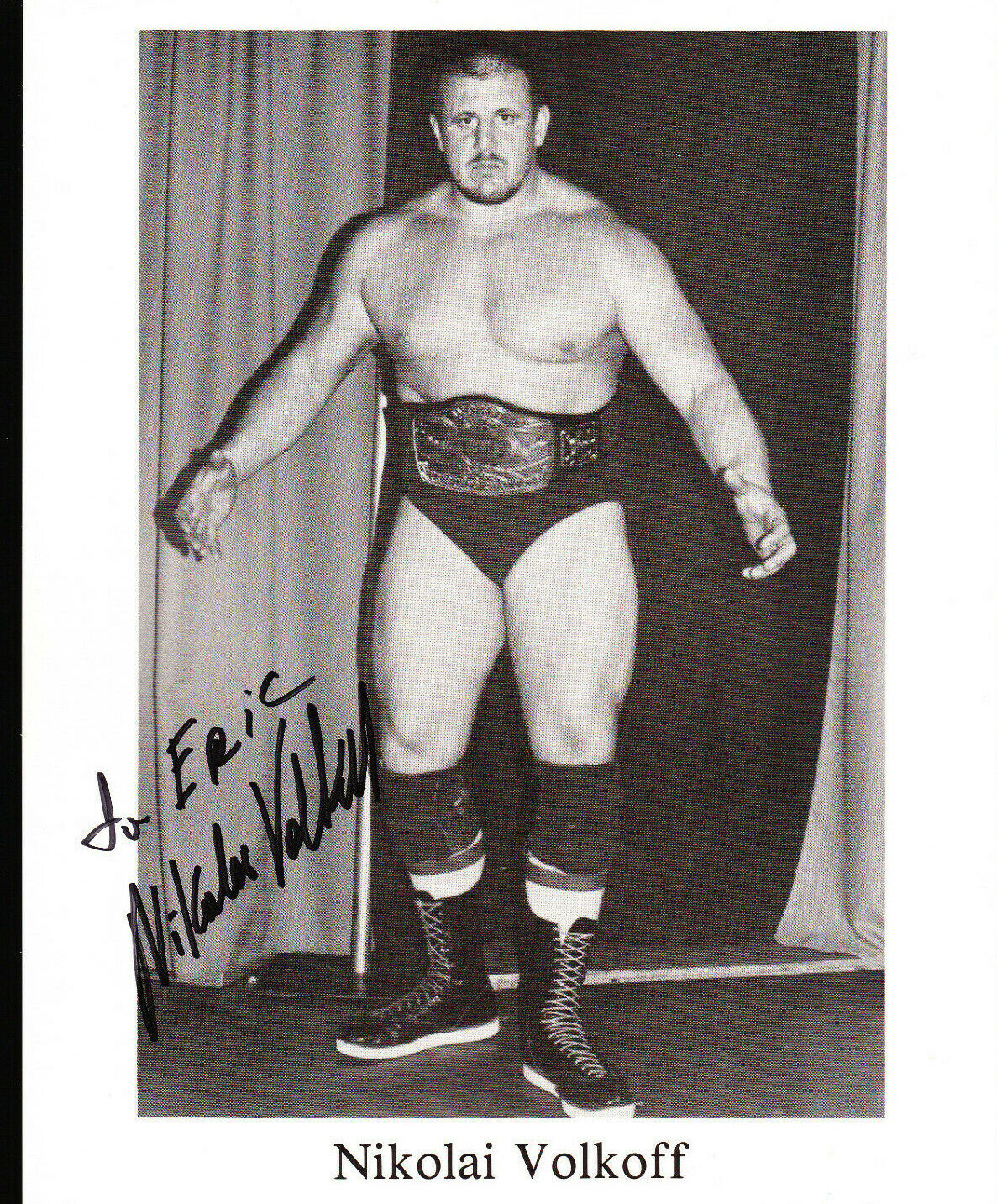 NIKOLAI VOLKOFF SIGNED AUTOGRAPH WWE WWF 8X10 Photo Poster painting COA