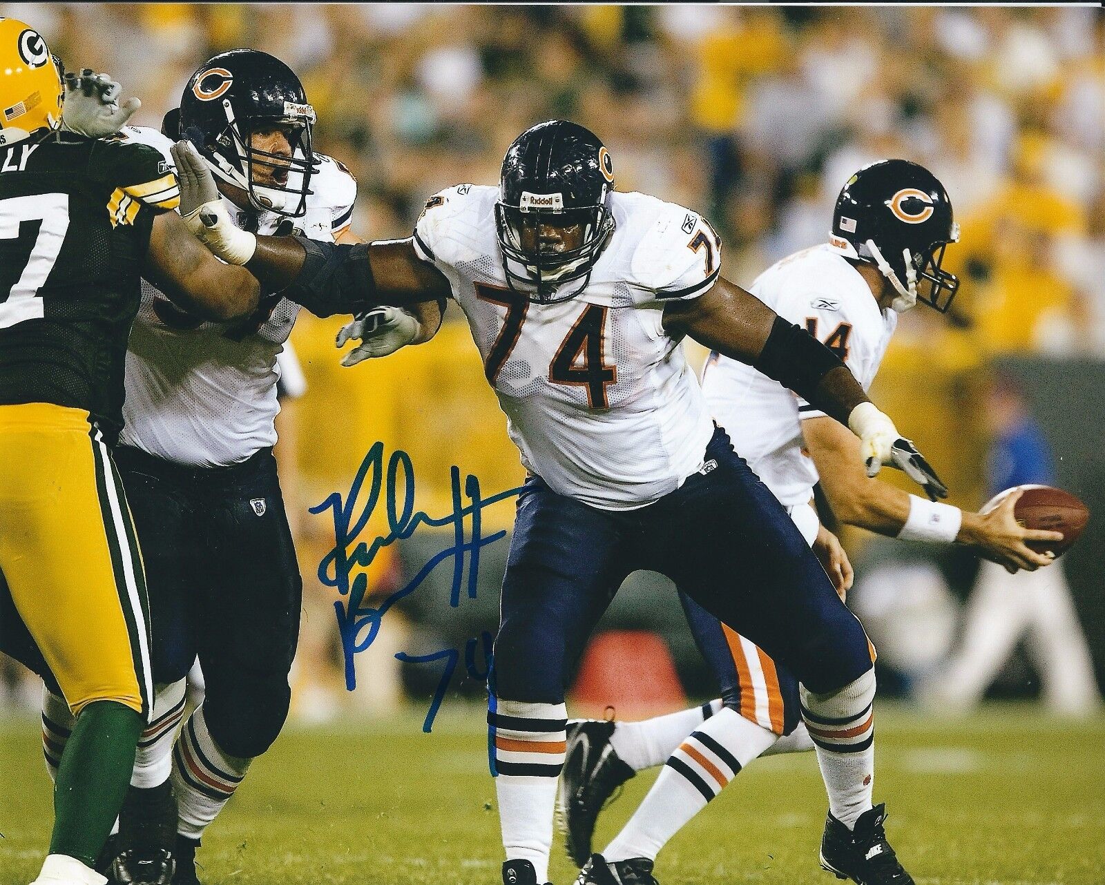 Autographed REUBEN BROWN Chicago Bears 8x10 Photo Poster painting - w/COA