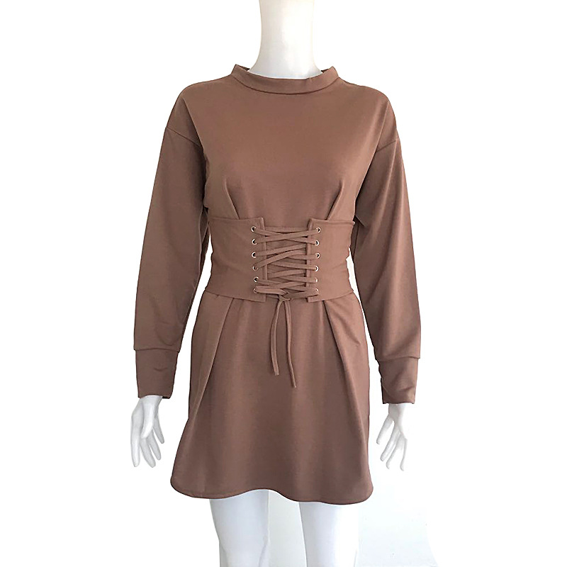 Mature Women Fashion Long Sleeve Tunic Dress