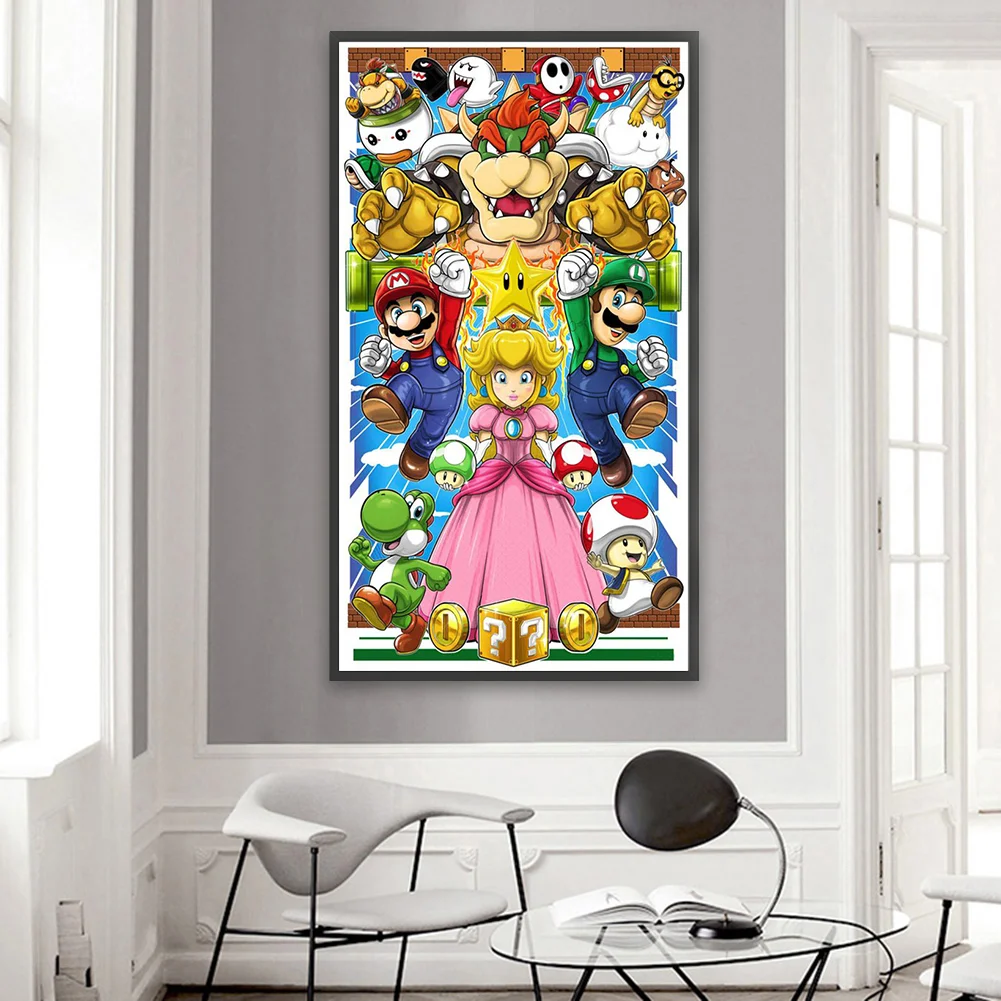 Diamond Painting - Full Round - Super Mario(45*75cm)-1001518
