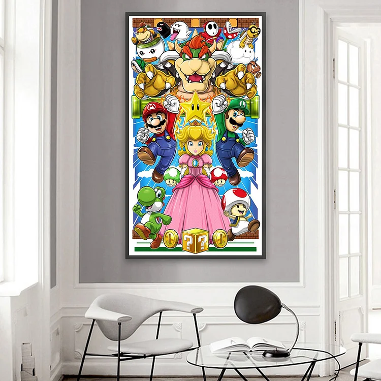 Full Round Drill Diamond Painting 45*75cm Super Mario – Jules' Diamond Art