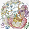 Mermaid'S Song-14CT Stamped Cross Stitch Egyptian Cotton 30*30cm/11.81*11.81in