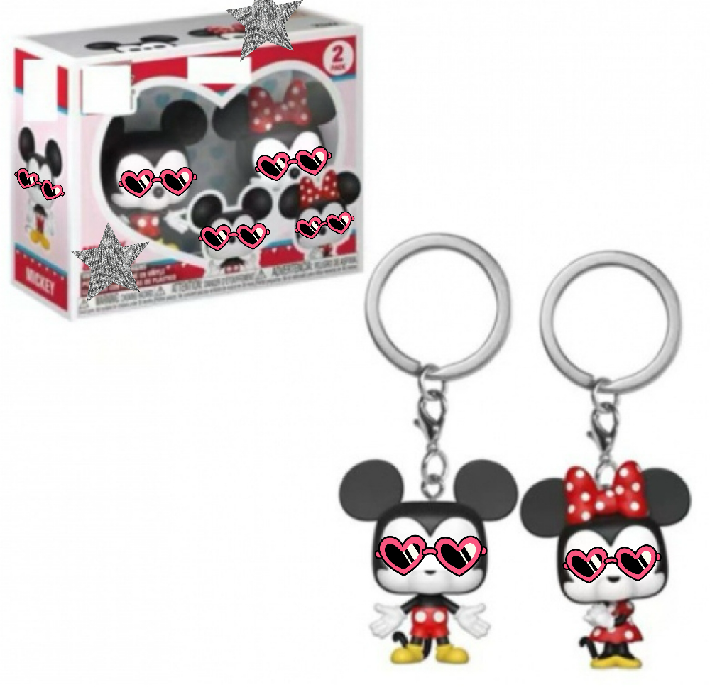 Valentines M!CK3Y & M!NN!E self defense keychain with jumbo storage bucket