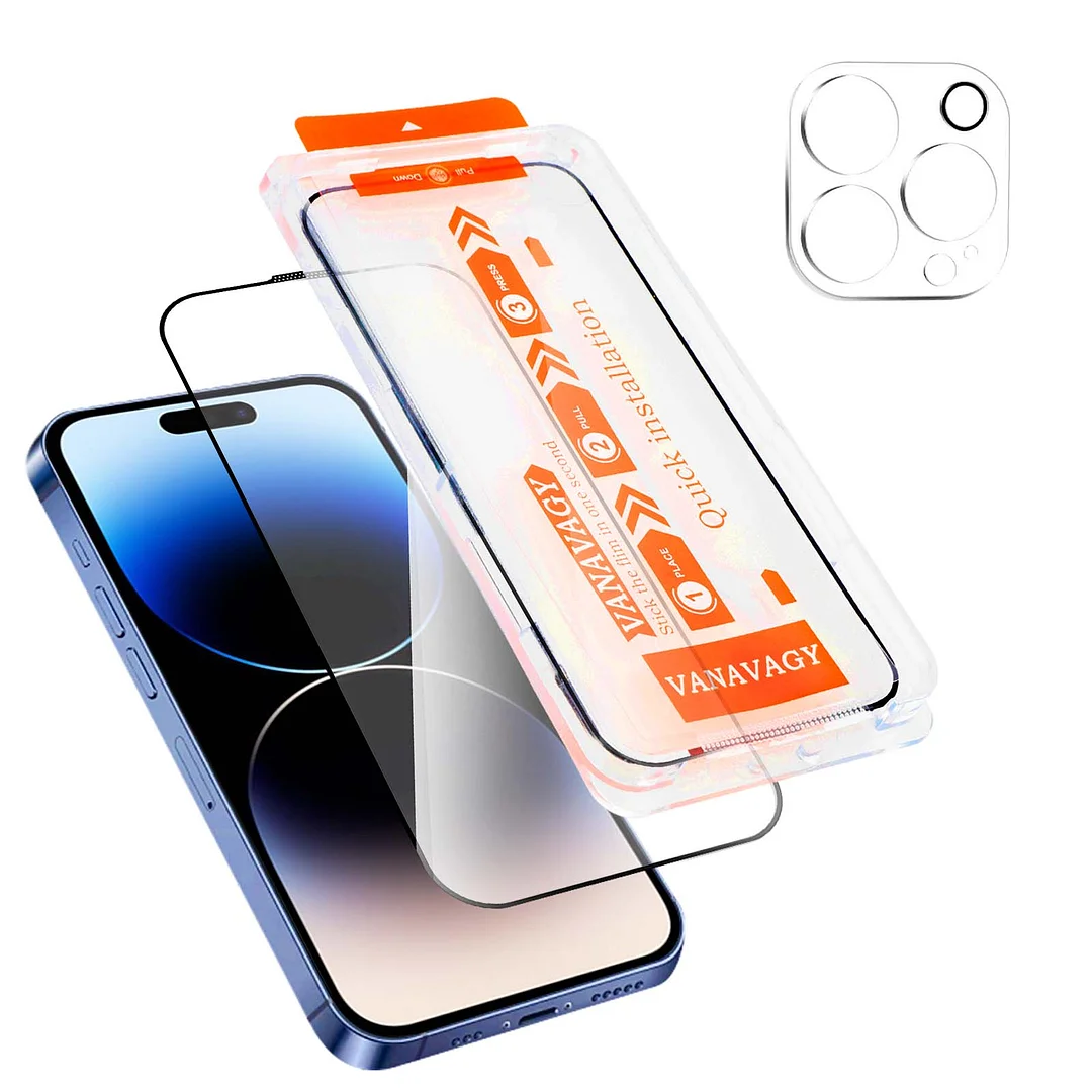 VANAVAGY Glass Screen Protector Compatible for iPhone 14 pro max 6.7 inch