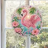 Diamond Painting Acrylic Double-Sided Pendant Kit Flamingo 9.84x9.84in
