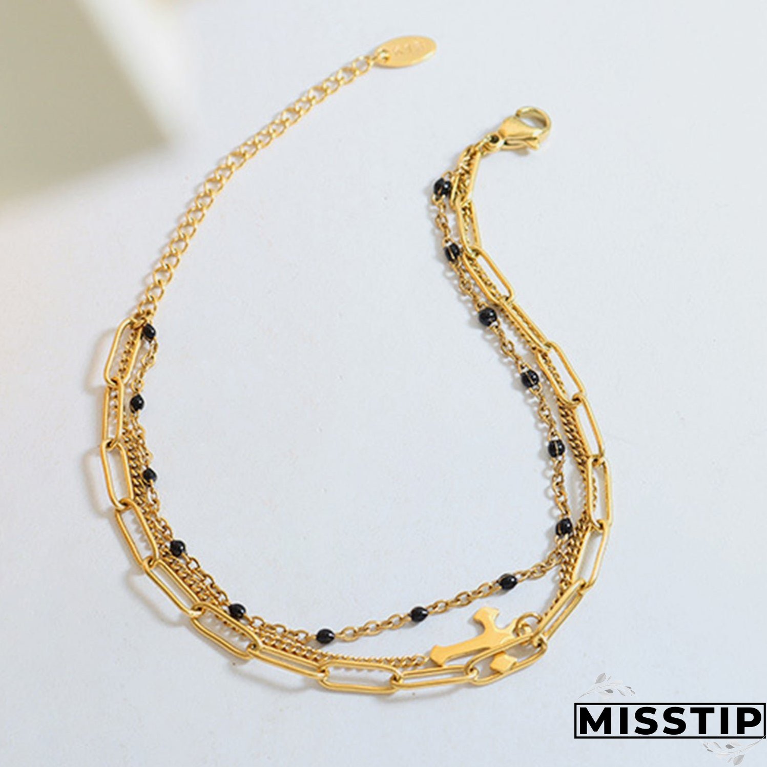 Titanium Steel Three-Layered Bracelet