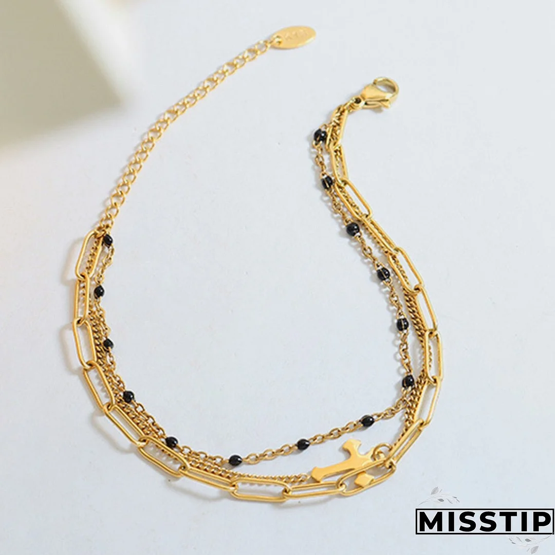 Titanium Steel Three-Layered Bracelet