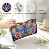 (25cm)Rainbow Floral Butterfly DIY Diamond Painting PU Tissue Holder Box