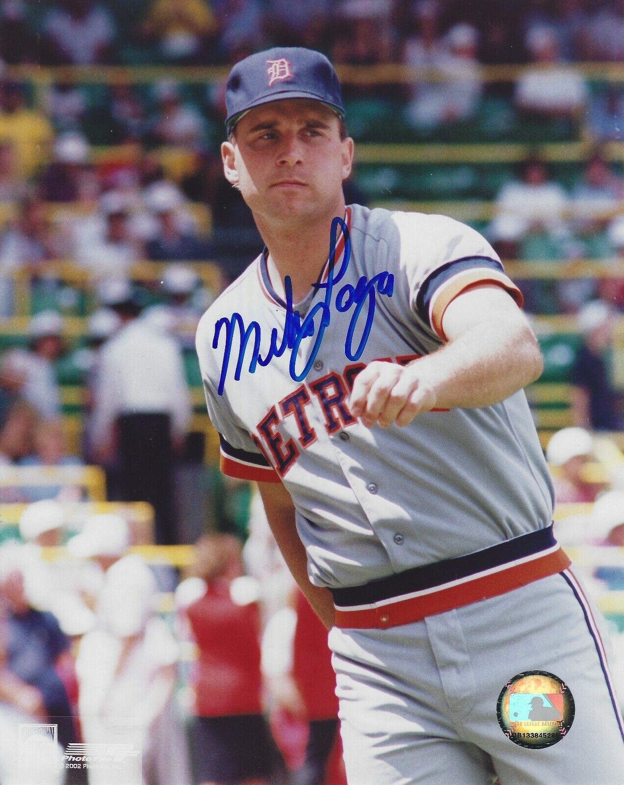 Signed 8x10 MIKE LAGA Detroit Tigers Autographed Photo Poster painting - COA