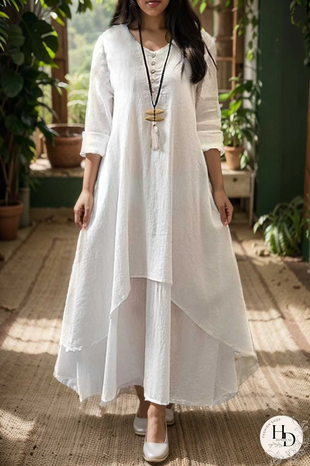 women s plus size casual dress swing dress solid color long dress maxi dress long sleeve button two piece v neck
