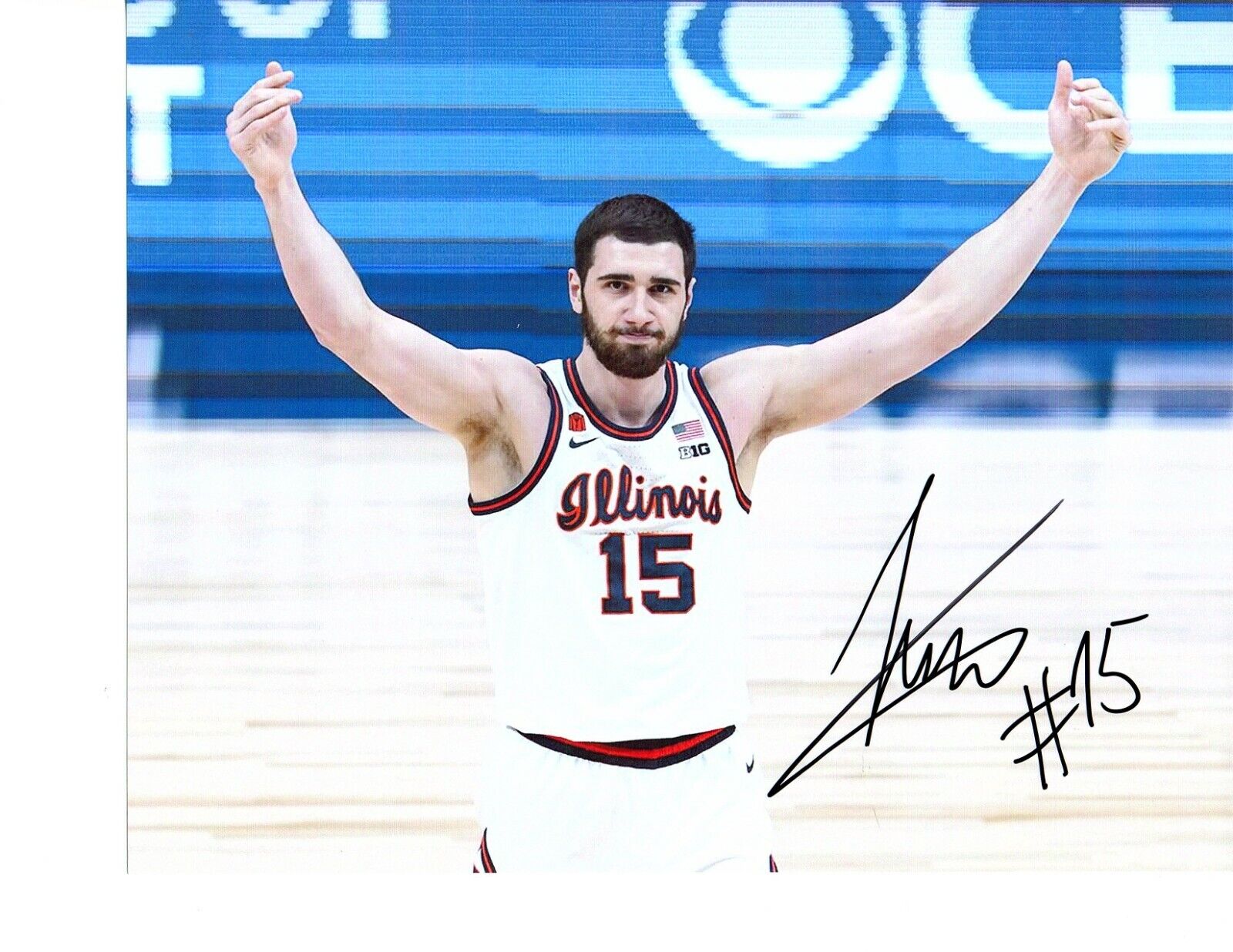 Giorgi Bezhanishvili Illinois Autograph Signed basketball Photo Poster painting 8x10 Austria!