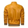 Men's Stand Collar Casual Leather Jacket