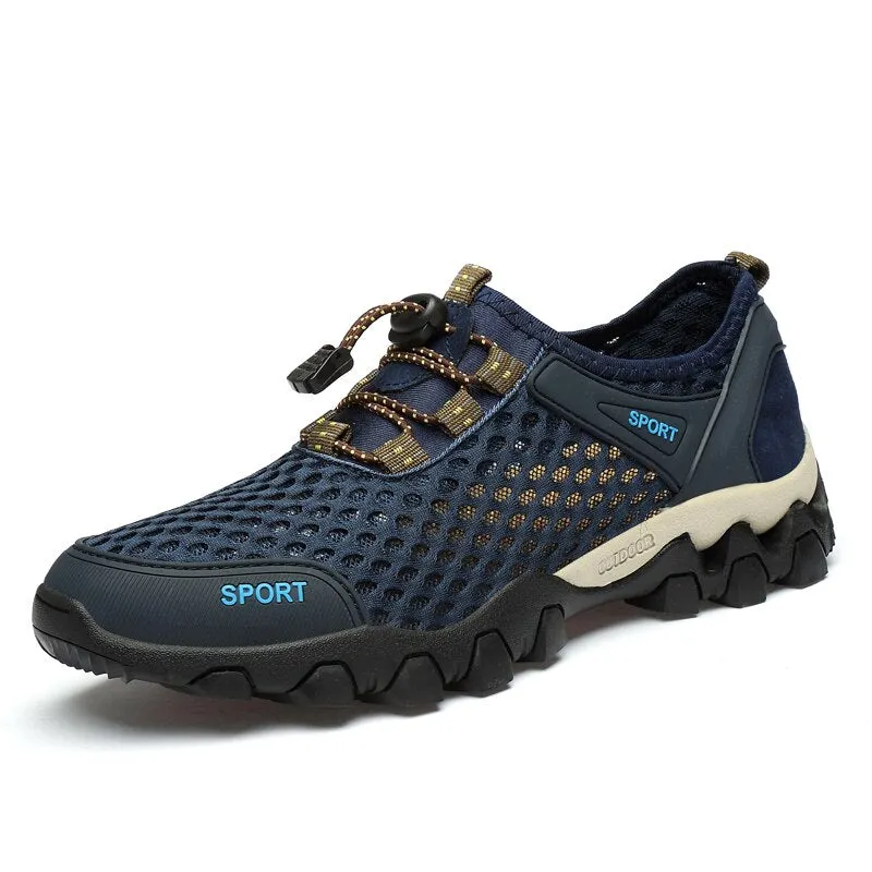 Brand Summer Men's Shoes Mesh Breathable Luxury Men's Shoes Moccasins Soft Handmade Designer Men Sneakers Outdoor Leather Shoes