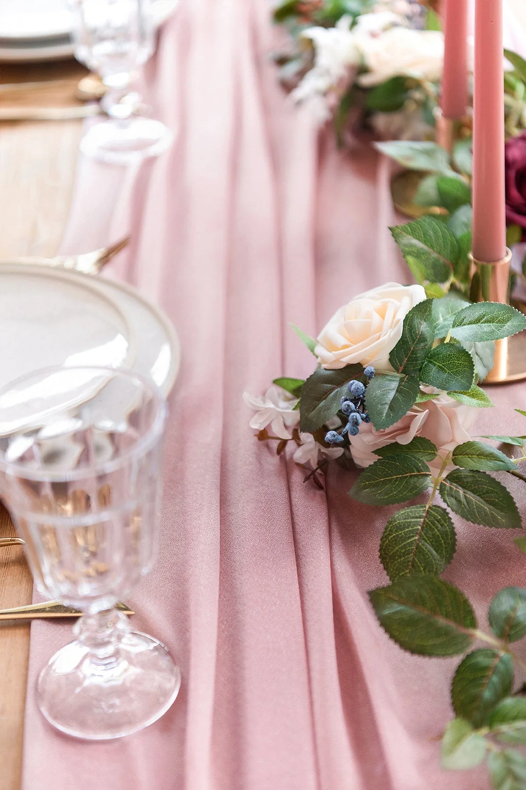 Romantic Sheer Table Runner 29" w x 10ft/14ft - 13 Colors