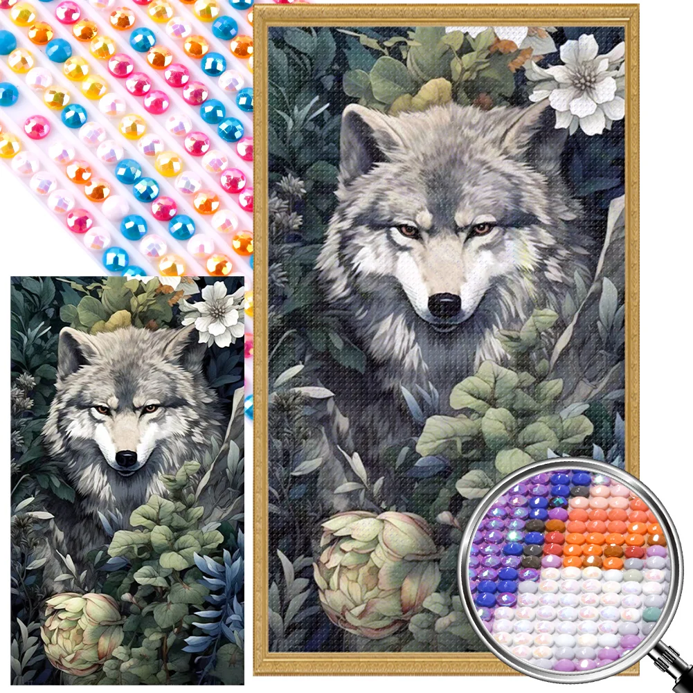 Full Round Partial AB Diamond Painting - Wolf(Canvas|45*75cm)
