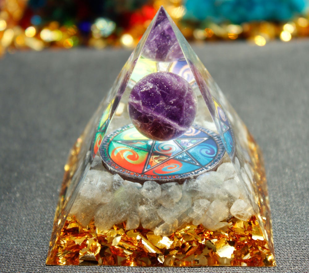 

Orgone Pyramid Chakra - Gray Moonstone, 501 Original