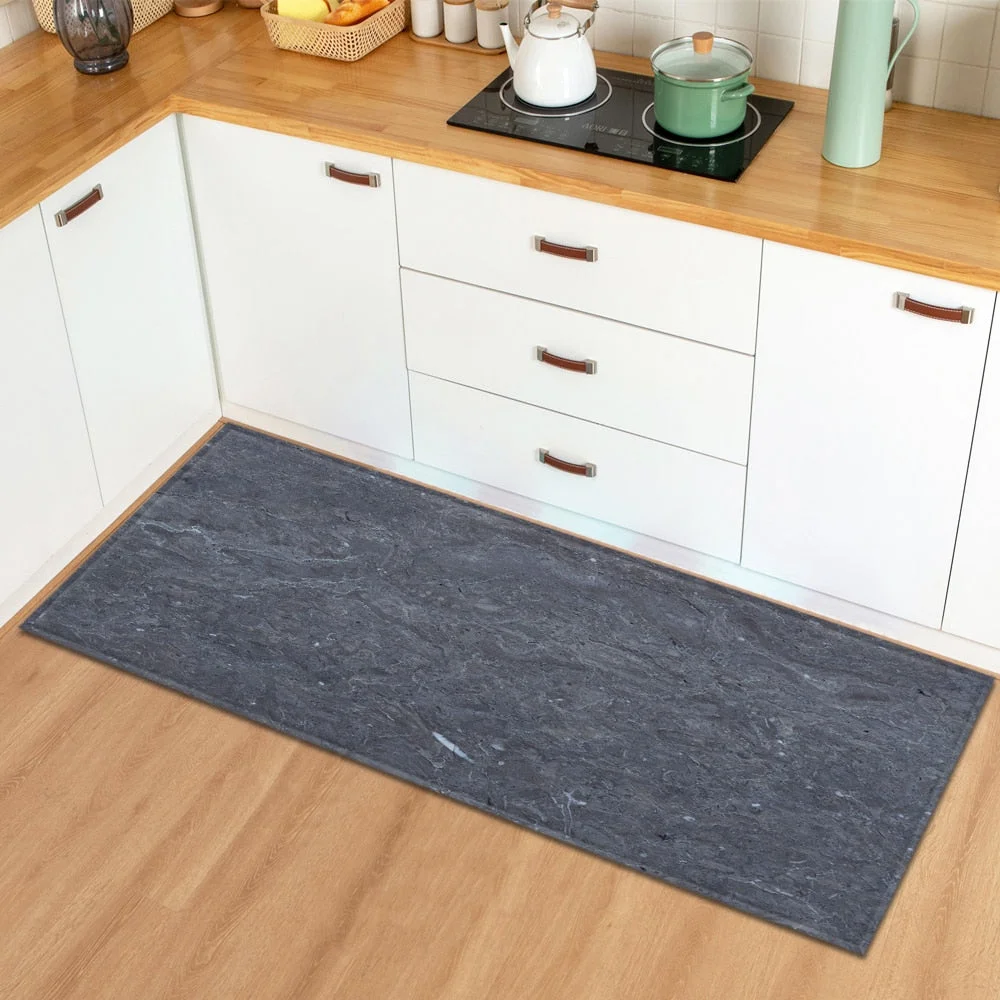 Marble Home Entrance Doormat Kitchen Rug Hallway Bath Anti-Slip Floor Mats Bedroom Bedside Balcony Living Room Decoration Carpet