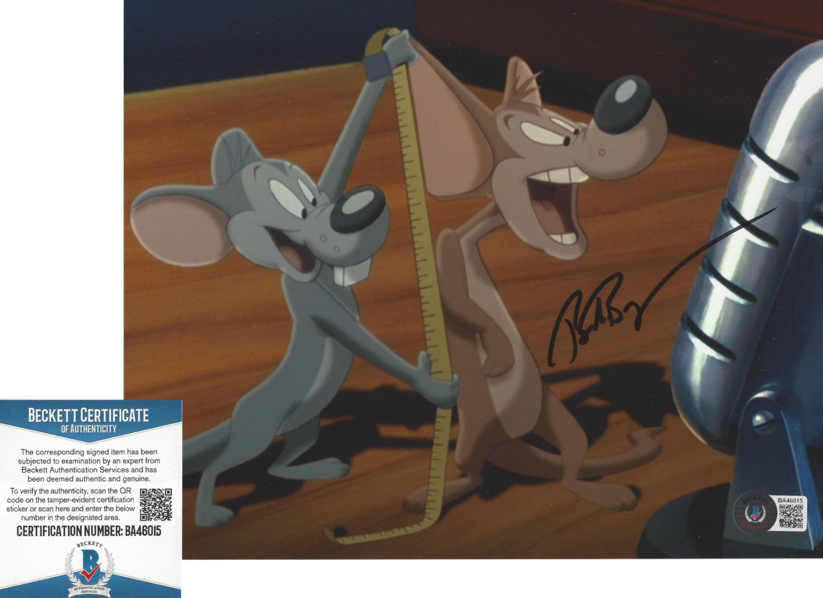 BOB BERGEN SIGNED LOONEY TUNES SPACE JAM 8x10 Photo Poster painting VOICE ACTOR BECKETT COA BAS