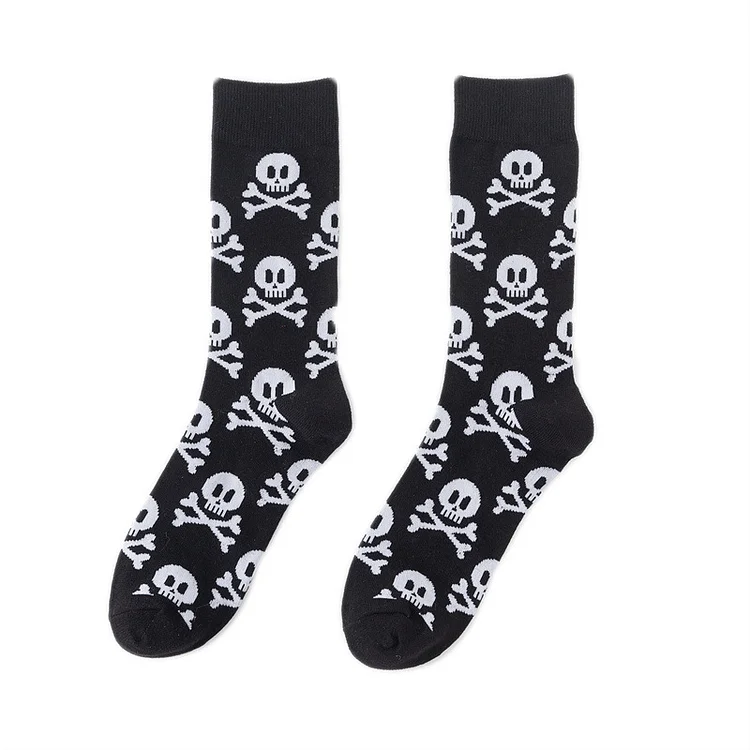 Skull Print Casual Socks
