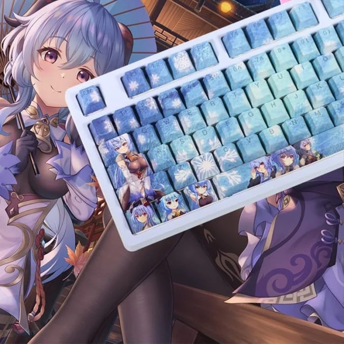 Genshin Impact Kuki Shinobu 108 Keycaps Mechanical Keyboard Accessories  Cherry Height - Anime Keyboard