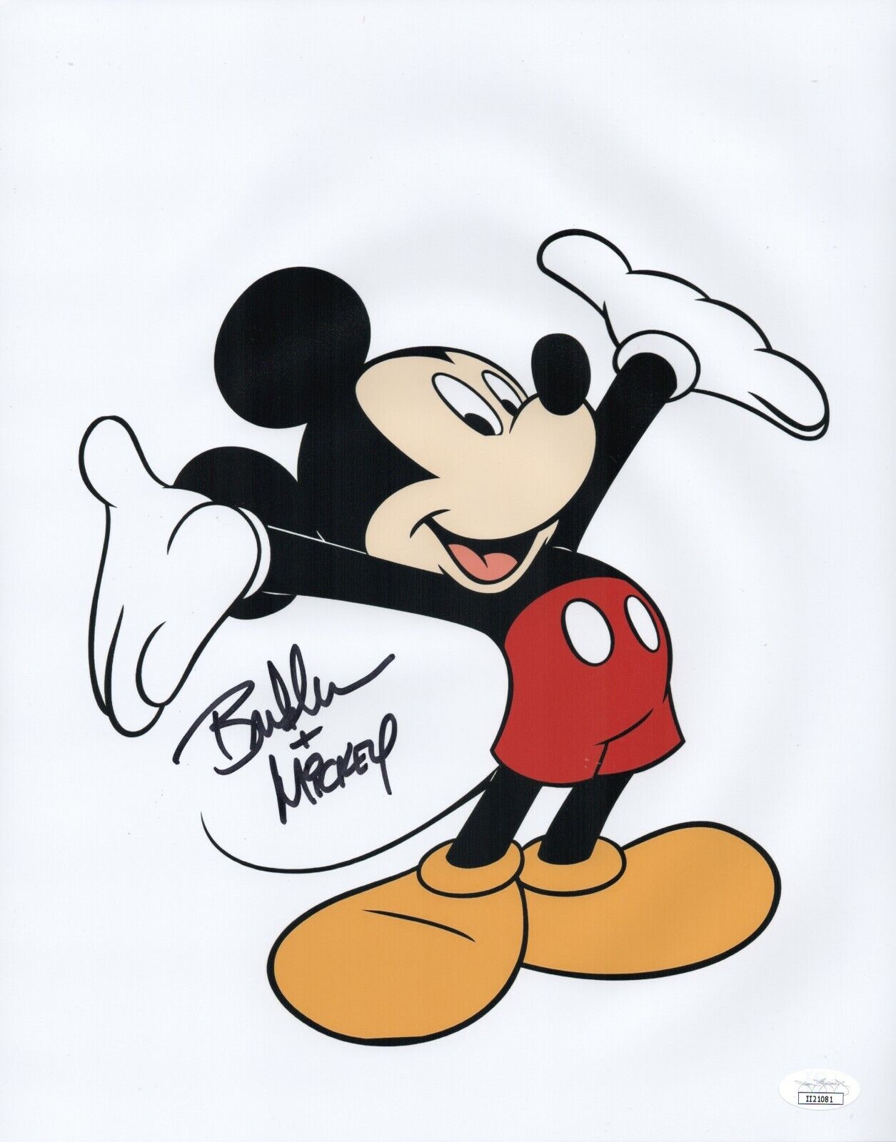 BRET IWAN Signed 11x14 Photo Poster painting MICKEY MOUSE Disney Autograph JSA COA Cert