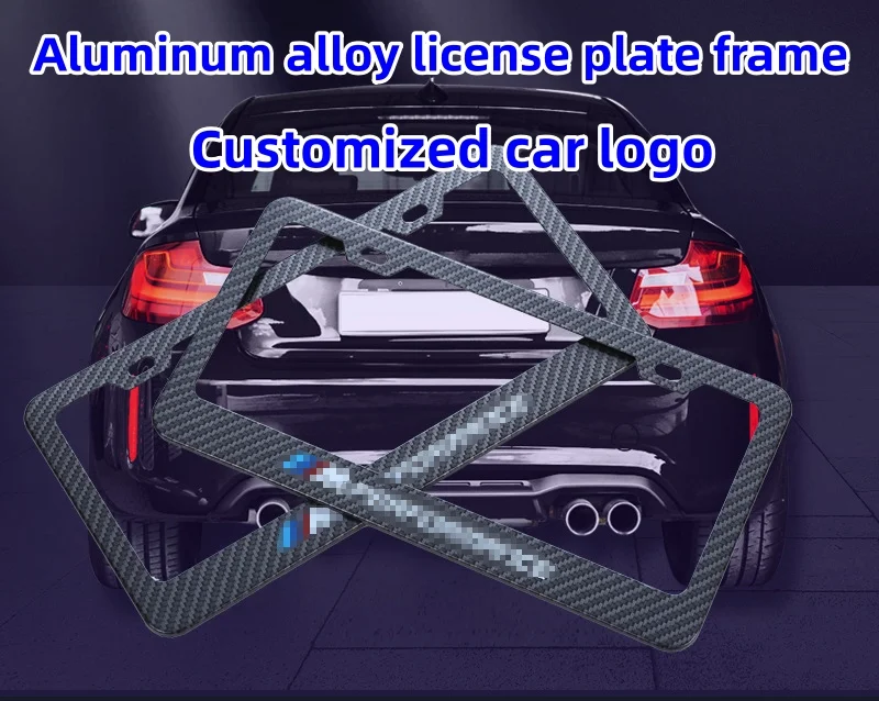 Aluminum alloy license plate frame LOGO printing license plate frame US regulations European regulations