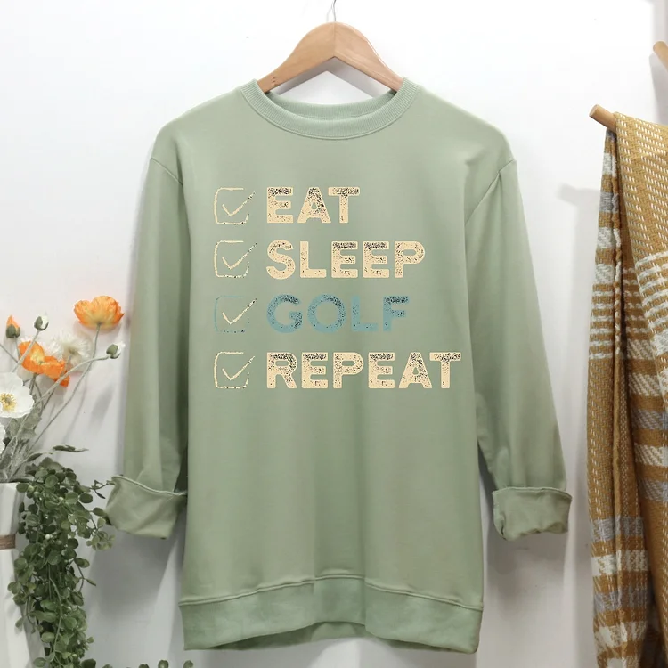 Eat Sleep Golf Repeat Women Casual Sweatshirt