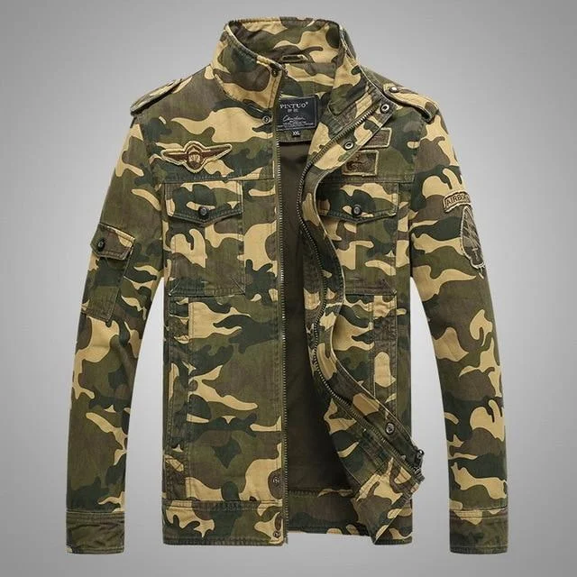 Army Jacket Men Camouflage Tactical Camouflage Casual Fashion Bomber Jackets | IFYHOME