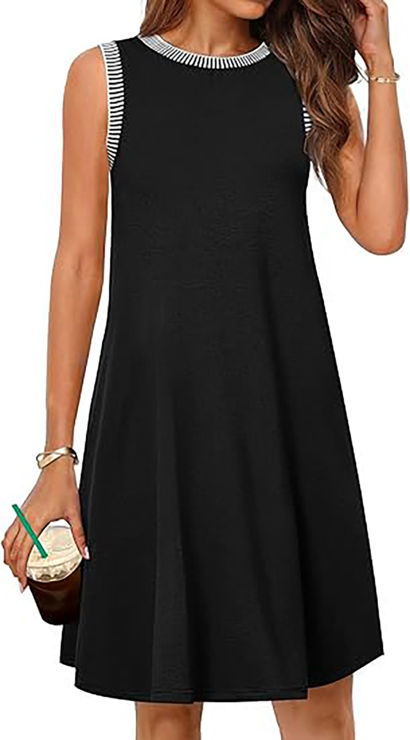Mature Women Casual Summer Sleeveless Mini Dress