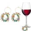 2pcs/set DIY 26 Letters Double Side Diamond Painting Wine Glass Charms Identification Kit