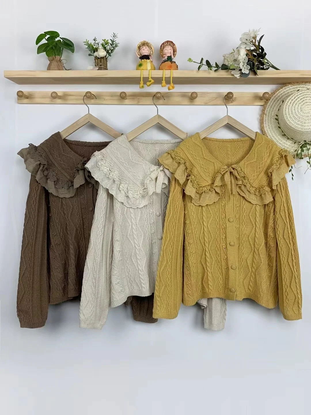 Chicfifth Sweater Women Winter Long Sleeve High Quality Autumn Vintage Top Knitted Cardigan