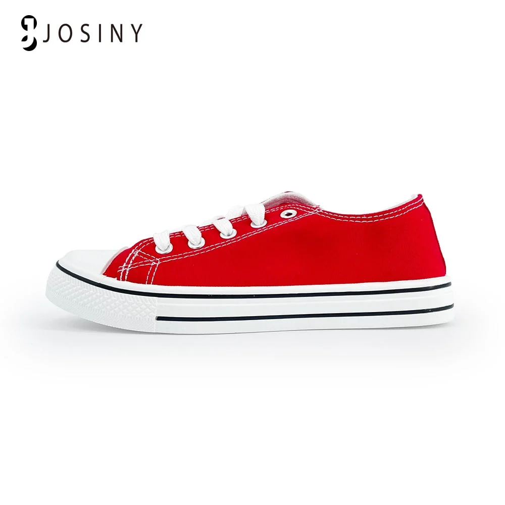 JOSINY Classic Women&#39;s Sneakers Sports Canvas Shoes For Women Casual Ladies Flat Lace-up