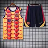 2024/2025 Barcelona pre-match training Yellow-Red Jersey+Shorts 1:1 Thai Quality