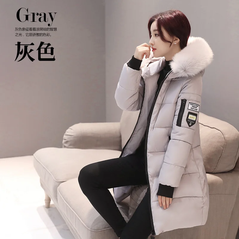 Woherb Cotton-Padded Jacket Female 2024 Winter Dress New Korean Version Of Fashion Long Cotton-Padded Jacket Female Large Size Slim Hooded Coat Female Cotton-Padded Jacket-Outfit Ideas