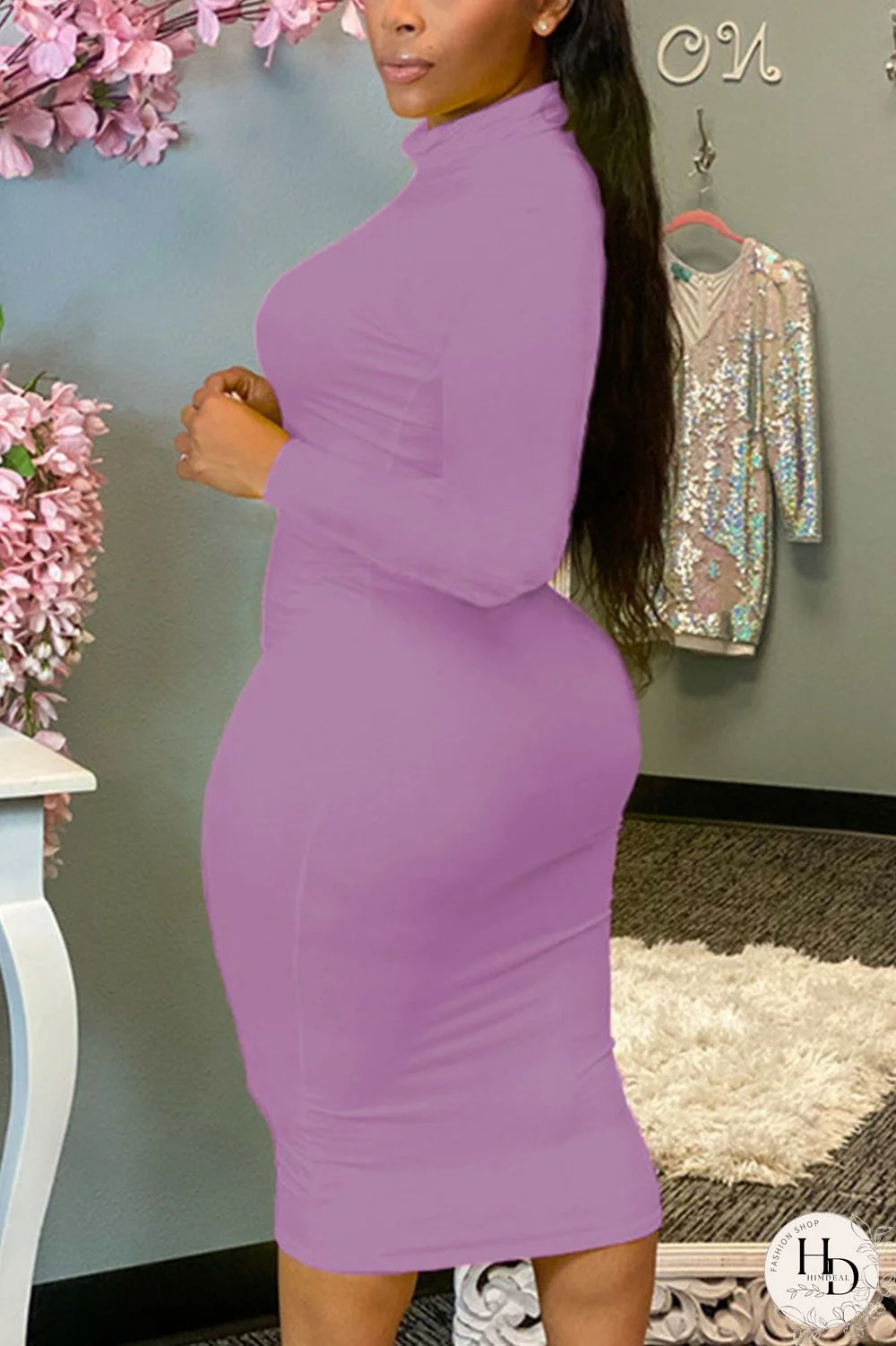 Red Sexy Solid Patchwork O Neck Pencil Skirt Dresses