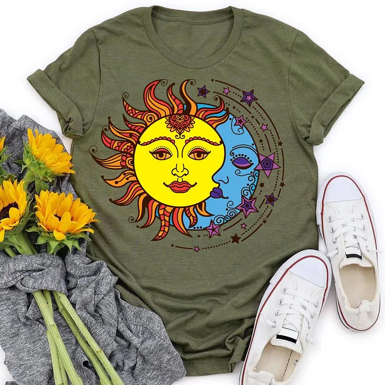 Star sun and moon T-shirt Tee -05346-Annaletters