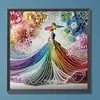 Elegante Dame - speziell geformte Diamond Painting - 30*30cm