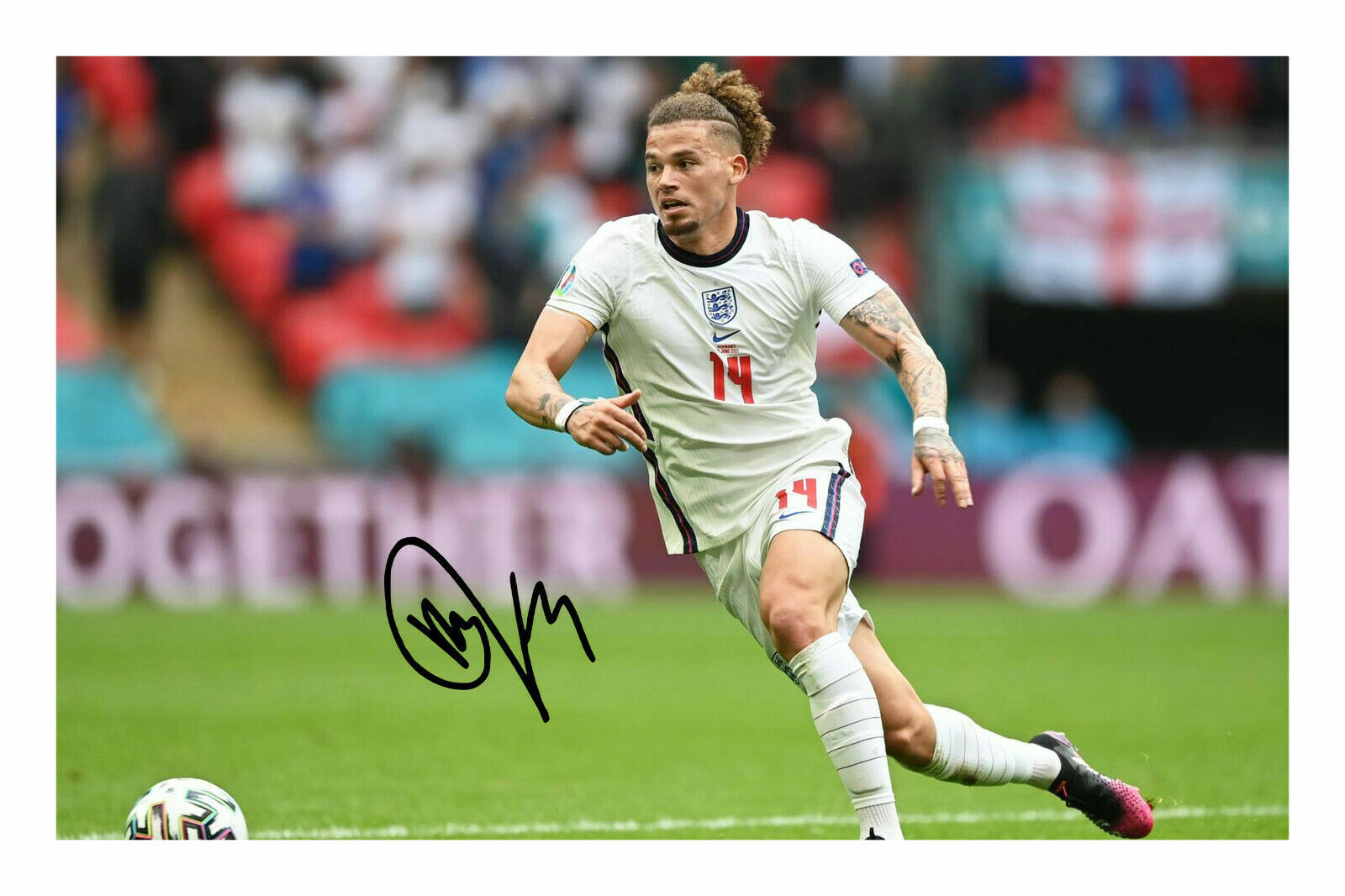 Kalvin Philips - England Euro 2020 2021 Autograph Signed Photo Poster painting Print